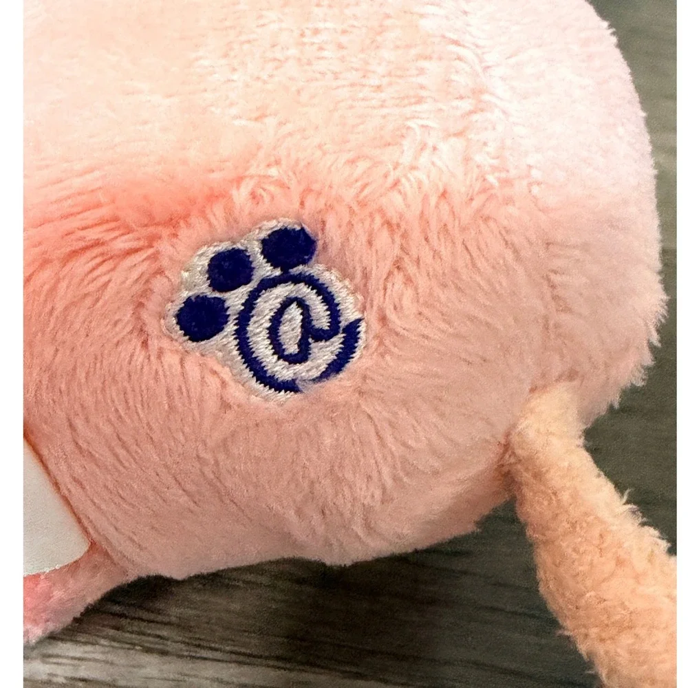Littlest Pet Shop Pink Mouse Plush 2007 Hasbro LPS Stuffed Animal Glitter Eyes